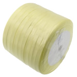 Satin Ribbon, yellow, 6mm, Length:230 Yard, 10PCs/Lot, Sold By Lot