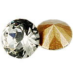 Crystal Cabochons, Dome, rivoli back & faceted, Crystal, 8mm, 500PCs/Bag, Sold By Bag