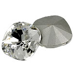 Crystal Cabochons, Square, rivoli back & faceted, Crystal, 12x12mm, 300PCs/Bag, Sold By Bag
