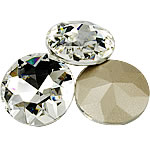 Crystal Cabochons, Dome, rivoli back & faceted, Crystal, 12mm, 400PCs/Bag, Sold By Bag