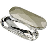 Crystal Cabochons Rectangle rivoli back & faceted Crystal Sold By Bag