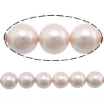 South Sea Shell Beads, Round, pink, 10mm, Hole:Approx 0.5mm, 40PCs/Strand, Sold Per 16 Inch Strand