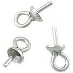 Stainless Steel Peg Bail, 316 Stainless Steel, original color, 7x3mm, 0.7mm, Hole:Approx 1.5mm, 500PCs/Bag, Sold By Bag
