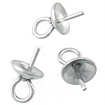 Stainless Steel Peg Bail, 316 Stainless Steel, original color, 8.5x6mm, 0.7mm, Hole:Approx 1.5mm, 500PCs/Bag, Sold By Bag