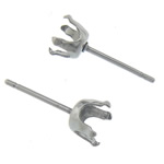Stainless Steel Earring Stud Component original color 0.8mm Inner Approx 4mm Sold By Bag