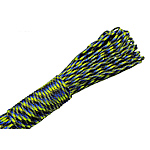 Paracord, 330 Paracord, black and blue fluorescent green, 4mm, 5Strands/Lot, 31m/Strand, Sold By Lot