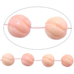 Natural Coral Beads, Round, Carved, pink, 11mm, Hole:Approx 1mm, Length:Approx 16 Inch, 10Strands/Lot, Approx 24PCs/Strand, Sold By Lot