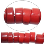 Natural Coral Beads, Rondelle, red, 8mmx3-7mm, Hole:Approx 1.2mm, Length:Approx 17 Inch, 10Strands/Lot, Approx 97PCs/Strand, Sold By Lot