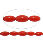 Natural Coral Beads, Oval, red, 3x6mm, Hole:Approx 0.8mm, Length:Approx 15.2 Inch, 10Strands/Lot, Approx 64PCs/Strand, Sold By Lot