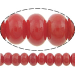 Natural Coral Beads, Rondelle, red, 6x4mm, Hole:Approx 0.5mm, Length:Approx 16 Inch, Approx 10Strands/Lot, Approx 143PCs/Strand, Sold By Lot