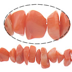 Natural Coral Beads, Nuggets, reddish orange, 8-13mm, Hole:Approx 0.5mm, Length:Approx 33 Inch, 10Strands/Lot, Approx 320PCs/Strand, Sold By Lot
