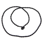 Cordon collier de mode, corde en nylon, noire, 2.80mm, Longueur:18 pouce, 1000Strandstoron/lot, Vendu par lot