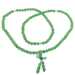 Aventurina verde colar, with Corda de nylon, Roda, 6mm, 8.5mm, 6x8mm, Buraco:Aprox 0.8mm, comprimento Aprox 26 inchaltura, 10vertentespraia/Lot, vendido por Lot