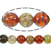 Natural Dragon Veins Agate Beads, Round, 8mm, Hole:Approx 1.5mm, Length:15 Inch, 10Strands/Lot, Sold By Lot