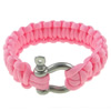 Survival Bracelets 330 Paracord zinc alloy clasp woven Unravel it you can get a survival paracord approx 3 meter long and can bear approximately 200kg weight pink 23mm Length Approx 9 Inch Sold By Bag