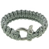 Survival Bracelets, 330 Paracord, Tibetan Style clasp, woven, Unravel it you can get a survival paracord approx 3 meter long and can bear approximately 200kg weight, grey, 23mm, Length:9 Inch, 5Strands/Bag, Sold By Bag