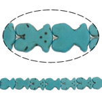 Turquoise Beads, Bear, natural, light blue, 15x19x4mm, Hole:Approx 1.5mm, 22PCs/Strand, Sold Per Approx 15.7 Inch Strand