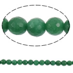 Grüner Quarz Perle, rund, natürlich, 10mm, Bohrung:ca. 1.5mm, Länge:14.7 ZollInch, 5SträngeStrang/Menge, verkauft von Menge