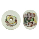 Perles murano faites à la main , chalumeau, rondelle, fait à la main, 12x8.5mm, Trou:Environ 1.5mm, 100PC/sac, Vendu par sac