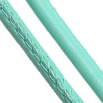 Leather Cord PU Leather light green 5mm Sold By Lot