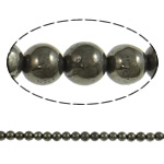 Chalkopyrit Perle, rund, natürlich, 6mm, Bohrung:ca. 2mm, Länge:ca. 15.7 ZollInch, 20SträngeStrang/Menge, verkauft von Menge