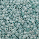 Ceylon Glass Seed Beads, Round, light blue, 2x1.9mm, Hole:Approx 1mm, Approx 45000PCs/Bag, Sold By Bag
