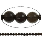 Naturale Smoky Quartz Beads, quarzo affumicato, Cerchio, 4mm, Foro:Appross. 1.5mm, Lunghezza Appross. 15.7 pollice, 20Strandstrefolo/lotto, Venduto da lotto