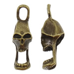 Tibetan Style Skull Pendants, antique bronze color plated, nickel, lead & cadmium free, 7x25x9mm, Hole:Approx 3x4mm, Approx 200PCs/Bag, Sold By Bag