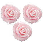 Resin, Flower, pink, 25mm, Approx 100PCs/Bag, Sold By Bag