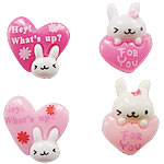 Resin, Heart, mixed colors, 17mm, Approx 400PCs/Bag, Sold By Bag