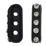 Rhinestone Spacers Plastic Rectangle  & with rhinestone Approx 2mm Sold By Bag