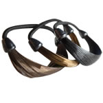 Pseudo włosów kucyk Holder, Włosy, ze Nylon & Elastyczny sznur & Akryl, mieszane kolory, 12mm, 3mm, długość około 22 cm, 54nici/wiele, sprzedane przez wiele