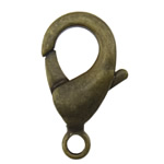 Brass Lobster Clasp, antique bronze color plated, nickel, lead & cadmium free, 8.50x15x3mm, Hole:Approx 2mm, 200PCs/Lot, Sold By Lot