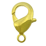 Mosquetón de Metal, chapado en color dorado, libre de níquel, plomo & cadmio, 9x15x3.50mm, agujero:aproximado 2mm, 200PCs/Grupo, Vendido por Grupo