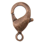 Brass Lobster Clasp, antique copper color plated, nickel, lead & cadmium free, 8.50x15x3mm, Hole:Approx 2mm, 200PCs/Lot, Sold By Lot