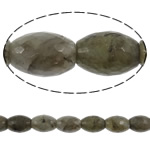 Perles en labradorite, ovale, naturel, facettes, 10x15x9.5mm, Trou:Environ 1mm, Longueur:17 pouce, 10Strandstoron/lot, Vendu par lot