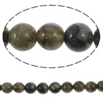Perles en labradorite, Rond, naturel, 12mm, Trou:Environ 1.5mm, Longueur:15.5 pouce, 5Strandstoron/lot, Vendu par lot