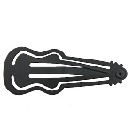 Hair Snap Clips, Iron, Musical Instrument, stoving varnish, black, nickel, lead & cadmium free, 45x18mm, 200PCs/Lot, Sold By Lot