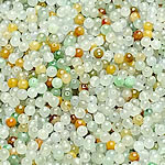 Jadeit Perlen, rund, natürlich, glatt, 3.5-4mm, Bohrung:ca. 0.5mm, 100PCs/Tasche, verkauft von Tasche