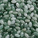 Jadeit Perlen, oval, natürlich, glatt, 7x5mm, Bohrung:ca. 1-2mm, 100PCs/Tasche, verkauft von Tasche