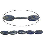 Perles Lapis Lazuli, lapis lazuli naturel, ovale plat, bleu, 40x20.50x8mm, Trou:Environ 2mm, Longueur:Environ 16 pouce, 3Strandstoron/lot, Environ 10PC/brin, Vendu par lot