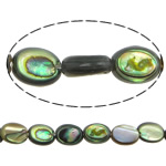 Abalone Shell Beads, Flat Oval, 8x6x3mm, Hole:Approx 1.5mm, Length:Approx 16 Inch, 5Strands/Lot, Approx 53PCs/Strand, Sold By Lot