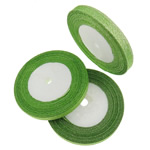 Sparkle Ribbon, green, 1cm, Length:1250 Yard, 50PCs/Lot, Sold By Lot