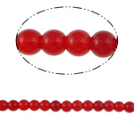 Round Crystal Beads, siam, 8mm, Hole:Approx 1.5mm, Length:12 Inch, 10Strands/Bag, Sold By Bag