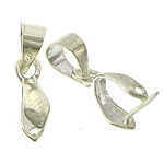 Brass Pinch Bail silver color plated nickel lead & cadmium free 0.5mm Sold By Lot