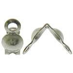 Stainless Steel Bead Tips, original color, 4x8mm, Inner Diameter:Approx 3mm, 10000PCs/Bag, Sold By Bag