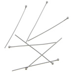 Stainless Steel Ball Head Pin, original color, 2x40mm, 0.7mm, 1000PCs/Bag, Sold By Bag
