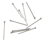 Stainless Steel Ball Head Pin, original color, 2x28mm, 0.8mm, 1000PCs/Bag, Sold By Bag