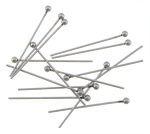 Stainless Steel Ball Head Pin original color 0.6mm Sold By Bag