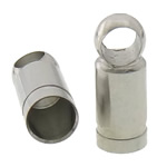 Stainless Steel End Caps, 303 Stainless Steel, original color, 4x10mm, Hole:Approx 2.5mm, Inner Diameter:Approx 3.5mm, 200PCs/Bag, Sold By Bag